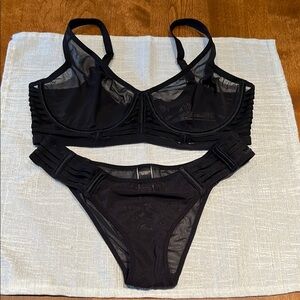Victoria’s Secret Black Sheer Women's Intimate Set